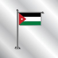 ilustração do modelo de bandeira da Jordânia vetor