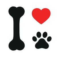 logotipo de amor animal vetor