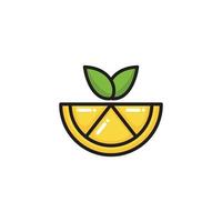 vetor de design de logotipo de frutas de limão