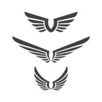 vetor de modelo de ícone de asa de falcão