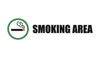 vetor de sinal de símbolo de área para fumantes