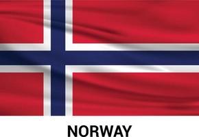 vetor de design de bandeira da noruega