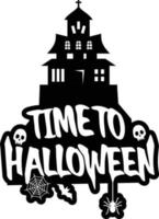 design de halloween com tipografia e vetor de fundo branco