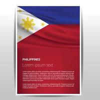 vetor de design de bandeiras das filipinas