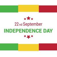 vetor de design do dia da independência do mali