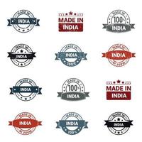 vetor de conjunto de design de selo da índia