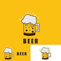 design de modelo de ilustração de logotipo de vetor de ícone de cerveja