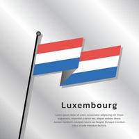 ilustração do modelo de bandeira do luxemburgo vetor