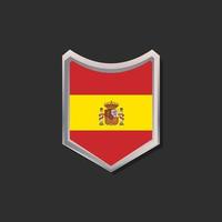 ilustração do modelo de bandeira da espanha vetor