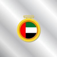 ilustração do modelo de bandeira dos emirados árabes vetor