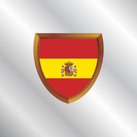 ilustração do modelo de bandeira da espanha vetor