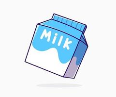 ilustração em vetor ícone caixa de leite. estilo cartoon plana. em um fundo branco.
