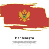 ilustração do modelo de bandeira de montenegro vetor