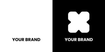 logotipo de ideia criativa moderna x minimalista. design de vetor de ideia de logotipo