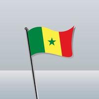 ilustração do modelo de bandeira do senegal vetor