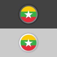 ilustração do modelo de bandeira de mianmar vetor
