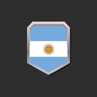 ilustração do modelo de bandeira argentina vetor