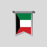 ilustração do modelo de bandeira do kuwait vetor