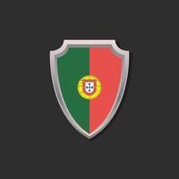 ilustração do modelo de bandeira de portugal vetor