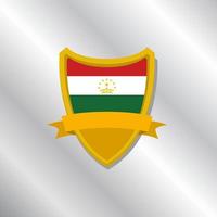 ilustração do modelo de bandeira do tajiquistão vetor