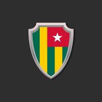 ilustração do modelo de bandeira do togo vetor