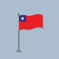 ilustração do modelo de bandeira de taiwan vetor