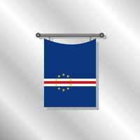 ilustração do modelo de bandeira de cabo verde vetor