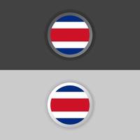 ilustração do modelo de bandeira da costa rica vetor