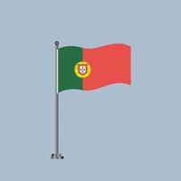 ilustração do modelo de bandeira de portugal vetor