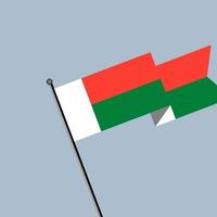 ilustração do modelo de bandeira de madagascar vetor