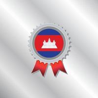 ilustração do modelo de bandeira do camboja vetor