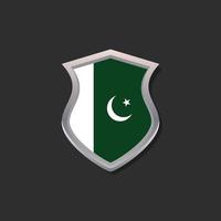 ilustração do modelo de bandeira do Paquistão vetor
