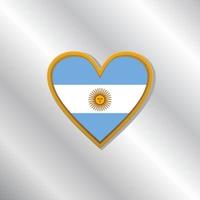 ilustração do modelo de bandeira argentina vetor