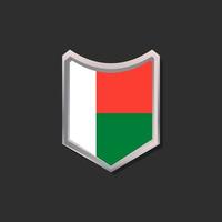 ilustração do modelo de bandeira de madagascar vetor