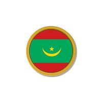 ilustração do modelo de bandeira da mauritânia vetor
