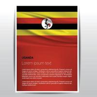 vetor de design de bandeira de uganda
