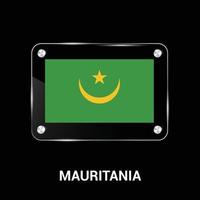 vetor de design de bandeira da Mauritânia