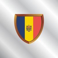 ilustração do modelo de bandeira da Moldávia vetor