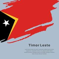 ilustração do modelo de bandeira de timor leste vetor