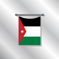 ilustração do modelo de bandeira da Jordânia vetor
