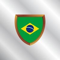 ilustração do modelo de bandeira do brasil vetor