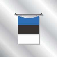 ilustração do modelo de bandeira da estônia vetor