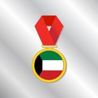 ilustração do modelo de bandeira do kuwait vetor