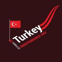 vetor de cartão de design do dia da independência da turquia