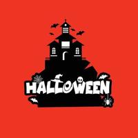 design de halloween com tipografia e vetor de fundo claro