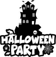 design de halloween com tipografia e vetor de fundo branco