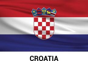 vetor de design de bandeira da croácia