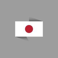 ilustração do modelo de bandeira do japão vetor