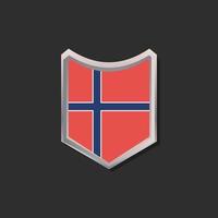 ilustração do modelo de bandeira da noruega vetor