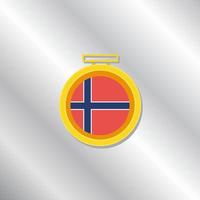 ilustração do modelo de bandeira da noruega vetor